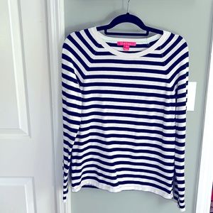 Lilly Pulitzer Navy Stripe Sweater- Size Medium